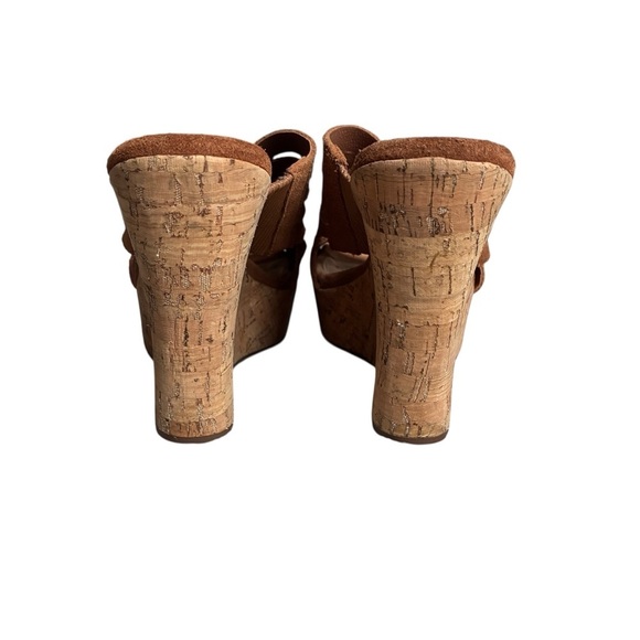 UGG Brown Marta Wedge Sandals with Cork Wedge Heel Size 10 - Picture 8 of 13